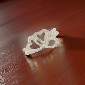 Tiffany & Co Estate Triple Heart Ring Size 6 Sterling Silver 2.2 Grams TIF809